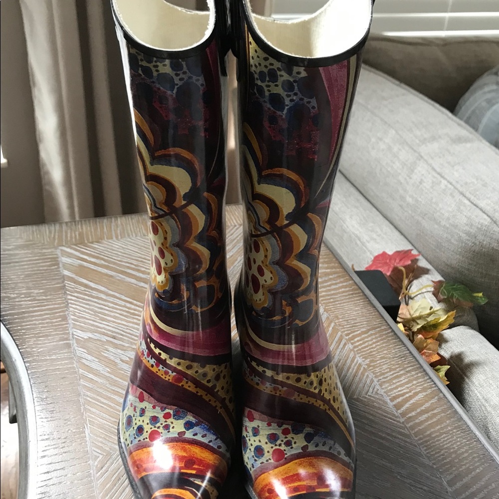 Corky rubber rain boots cowgirl style